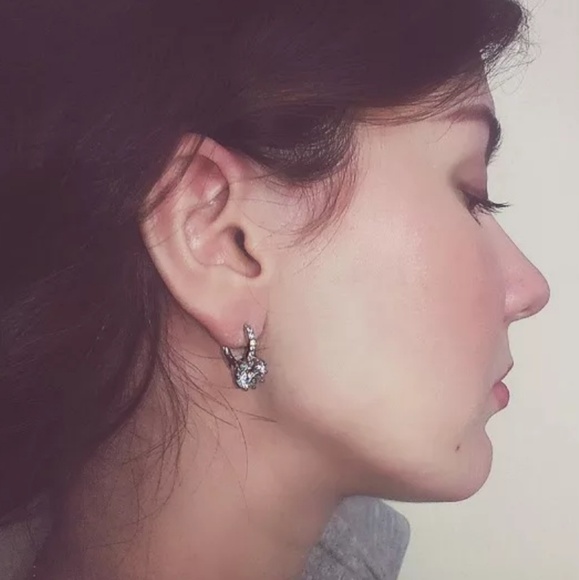 .925 Sterling Silver Plated Copper AAA CZ Earrings - Picture 4 of 4